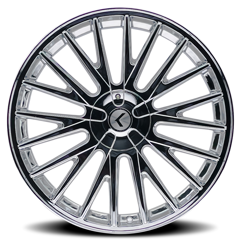Kraze KR185 Double Down 20x8.5 / 5x108/114.3 BP / 38mm Offset / 73mm Hub Chrome Wheel