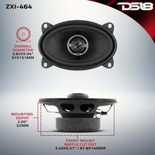 Load image into Gallery viewer, DS18 4x6in 60 Watts RMS 4 ohm 2-Way Coaxial Speaker w/ Kevlar Cones
