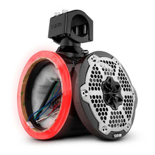 Load image into Gallery viewer, DS18 Marine And Powersports Towers 6.5in RGB LED Lights Black Carbon Fiber Speakers Not Included