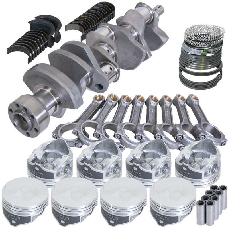 Eagle Chevy 350 1Pc 3.480in Crank 6.000in I-Beam Rod -7cc Flat Top 4.000in Pistons Rotating Assembly