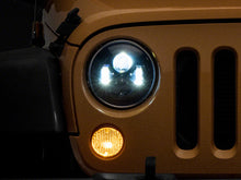 Load image into Gallery viewer, Raxiom 07-18 Jeep Wrangler JK 7-In LED Headlights- Black Housing (Clear Lens)