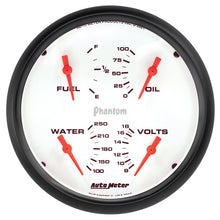 Load image into Gallery viewer, Autometer Phantom Quad 5in. Gauge 0 Ohm (E) - 90 Ohm (F) Electric 5819