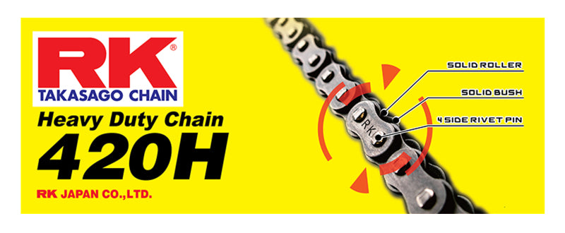 RK Chain 420H-130 - Natural - GTR Auto