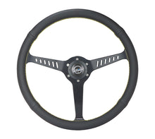 Load image into Gallery viewer, NRG Reinforced Steering Wheel (380mm/1in. Deep) Perforated Leather and Yellow Stitching