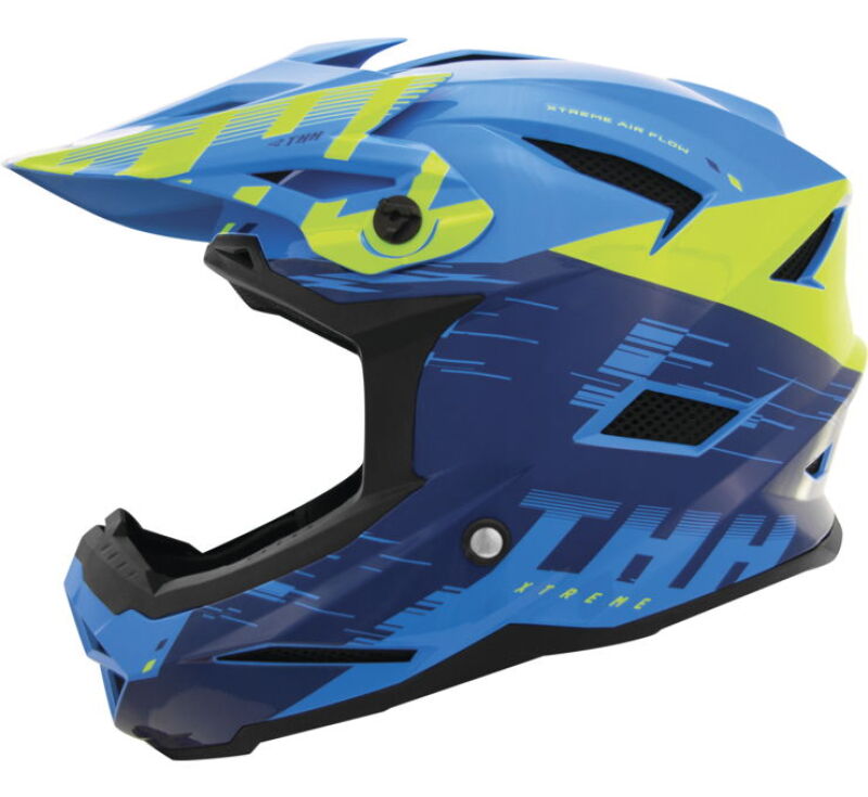 THH Helmets T-42 BMX Xtreme  Blue/Yellow Youth - Medium