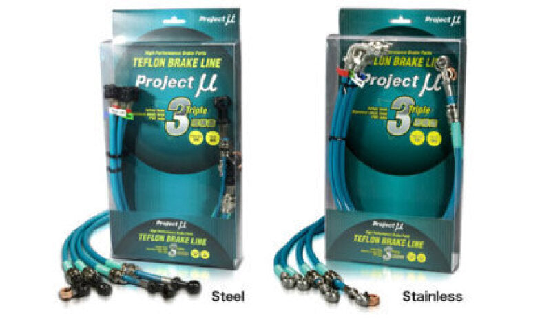 Project Mu Nissan Silvia S13 KS13 PS13 KPS13 Steel Green Brake Lines