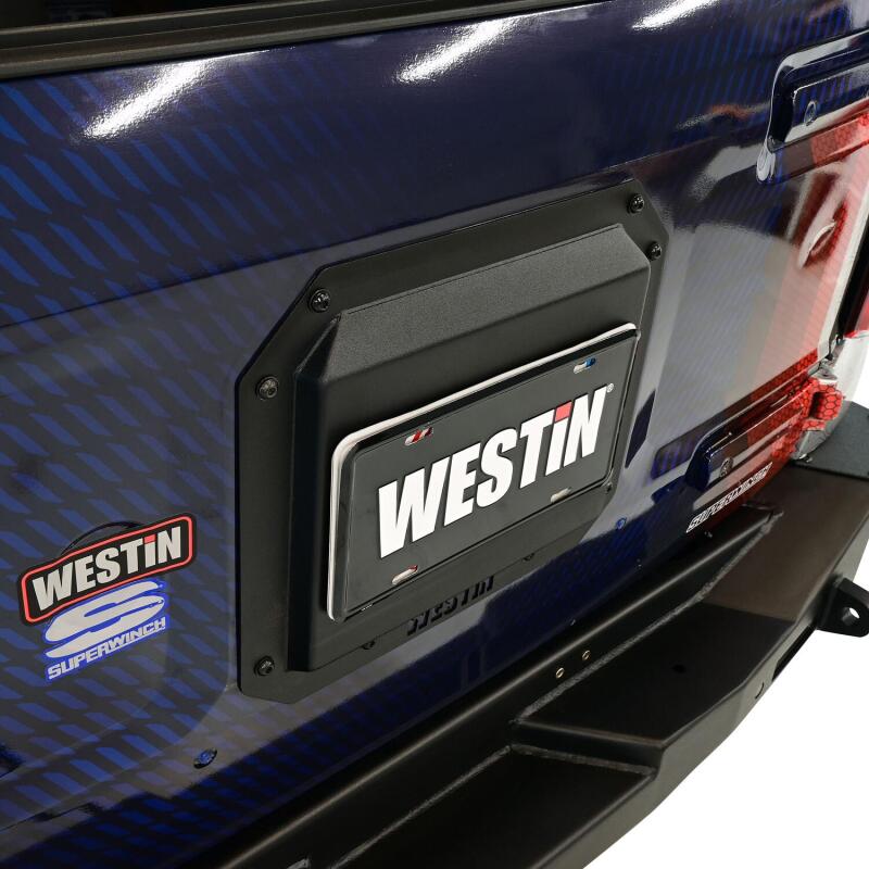 Westin 21-25 Ford Bronco (Excl. Sport) Spare Tire Delete Plate - Tex. Blk - GTR Auto