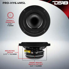 Load image into Gallery viewer, DS18 6.5in 150 Watts RMS 4 ohm Mid-Range Loudspeaker Shallow Grill Included