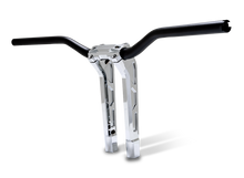 Load image into Gallery viewer, Performance Machine Phatbar H-Bar Assy, 11-1/2in Riser, 1-1/4in Bar, Int Wire, Gauge Mount - Chrome