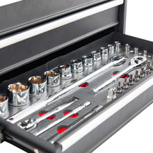 Load image into Gallery viewer, BikeMaster 3 Drawer Toolbox -  Includes 129 Piece Tool Set