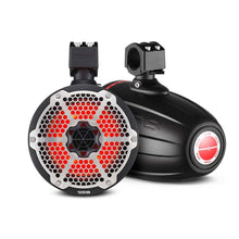 Load image into Gallery viewer, DS18 Marine And Powersports Towers 8in 1in Driver 180 Watts RMS RGB LED Lights Black