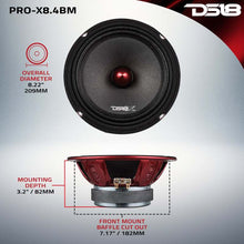 Load image into Gallery viewer, DS18 8in 275 Watts RMS 4 ohm Mid-Range Loudspeaker Bullet Loudspeaker