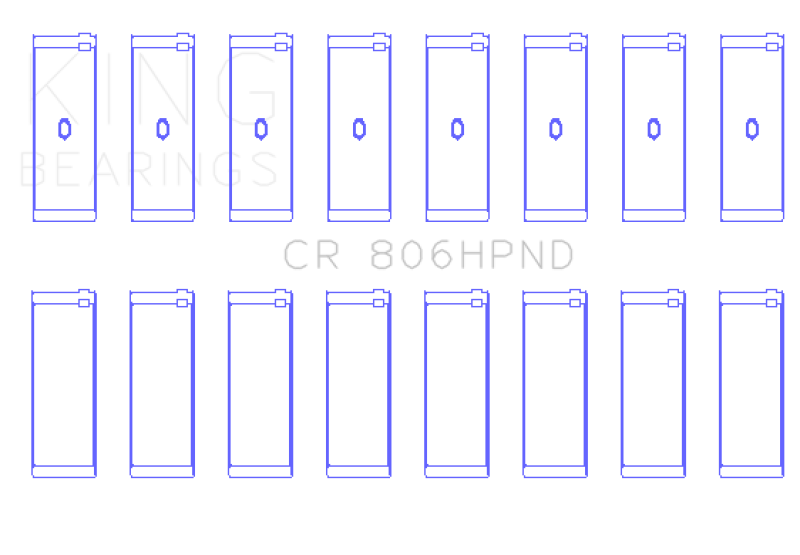 King Engine Bearings Chrysler 361ci/383ci (Size .001) Performance Rod Bearing Set
