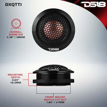 Load image into Gallery viewer, DS18 Deluxe Quality 2.2in Dome Neodymium Aluminum Body 30 Watts RMS 1.1in Titanium Vc 4 ohm