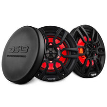 Load image into Gallery viewer, DS18 NXL Series Coaxial Marine Speakers w/ RGB Lights 6.5in 2-Way 100 Watts RMS 4 ohm Black