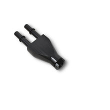 Load image into Gallery viewer, Russell Adapter Y-Block 3/8in Sae Quick Disconnect Female To 2X 3/8in Sae Qd Male Blk Anodized
