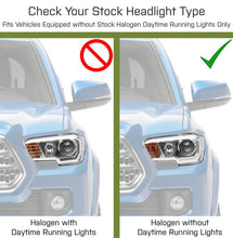 Load image into Gallery viewer, Raxiom 16-23 Toyota Tacoma w/ Factory Halogen DRL LED Headlights- Black Housing (Clear Lens)