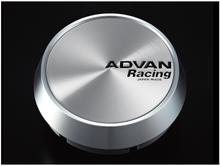 Load image into Gallery viewer, Advan Racing Center Cap 73mm Flat - Platinum Silver w/ Black Letter