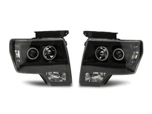 Load image into Gallery viewer, Raxiom 09-14 Ford F-150 Super White LED Halo Projector Headlights- Black Housing (Clear Lens)
