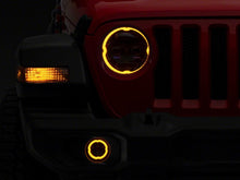 Load image into Gallery viewer, Raxiom 18-23 Jeep Wrangler JL Axial Series 9-In Angel Eye LED Headlights- Black Housing (Clear Lens)