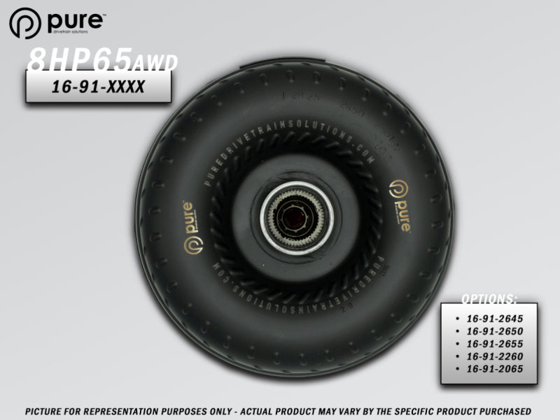 Pure Drivetrain 8HP65 High Performance Billet Race Torque Converter - 20/65 Stator - AWD
