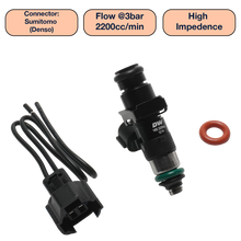 Load image into Gallery viewer, DeatschWerks Universal 2200cc Single Fuel Injector / 48mm Length / 14mm O-Ring Seals