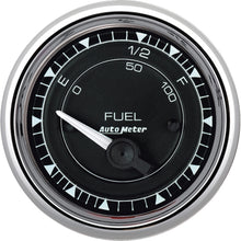 Load image into Gallery viewer, AutoMeter Chrono 2-1/16in 73E-10F Ohm Electric Fuel Level Gauge - Chrome 9715
