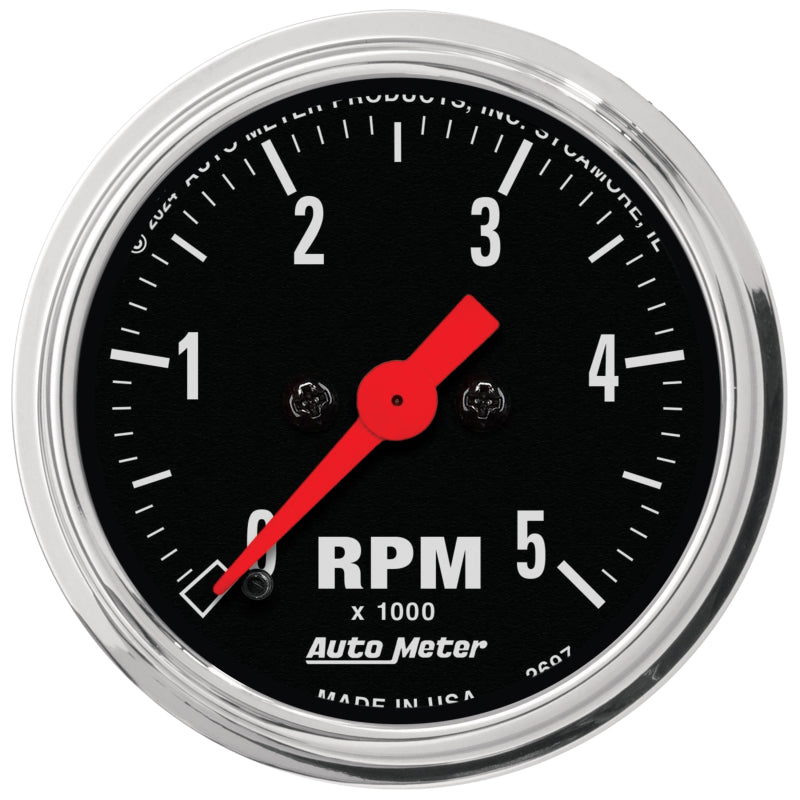 Autometer Traditional Chrome 2-1/16in 5K RPM In-Dash Mechanical Tachometer 2497