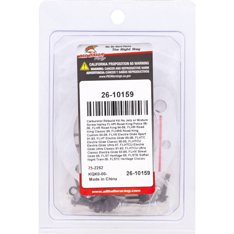 All Balls Racing Carburetor Rebuild Kit 26-10159