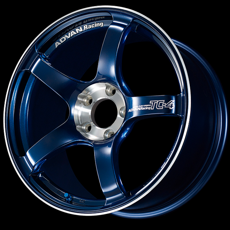 Advan TC-4 SE 15x5.5 / +45 Offset / 4x100 / 63mm Bore / Racing Indigo Blue and Diamond Cut