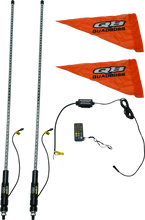 Load image into Gallery viewer, QuadBoss 4Ft Clear Dual Whip Bluetooth