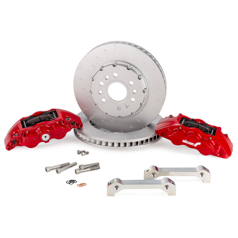 Alcon 2021+ RAM TRX 376x42mm Rotors 6-Piston Calipers Front Brake Upgrade Kit - Red ALABKF1559AX75