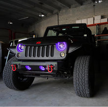 Load image into Gallery viewer, Oracle 07-17 Jeep Wrangler LED Fog Light Halo Kit - UV/Purple