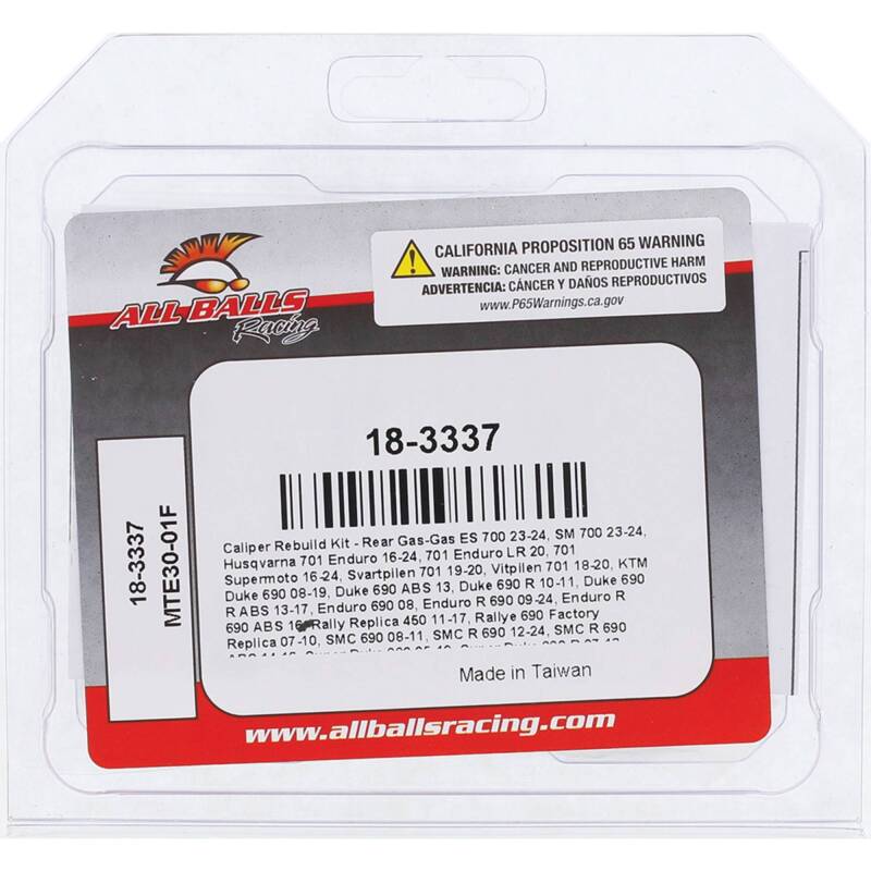 All Balls Racing Gas-Gas/Husqvarna/KTM Caliper Rebuild Kit 18-3337