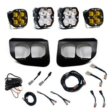 Load image into Gallery viewer, Baja Designs 20-22 Ford SD Squadron 2.0 SAE/Sport Dual Fog Pocket Kit (SAE Fog) - Amber/Clear