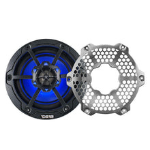 Load image into Gallery viewer, DS18 NXL-M Series Spkr w/ RGB LED Lights 6.5in 2-Way 125 Watts RMS 4 ohm Black Crbn Fiber w/ Cover