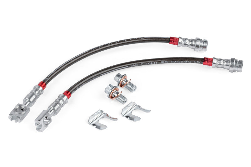 APR 15-24 Volkswagen GTI/19-24 Volkswagen Jetta Braided Stainless Steel Brake Line Set - Rear BRK00053