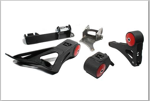 Innovative 90-93 Integra K-Series Black Steel Mounts 75A Bushings (Not K24 Trans)