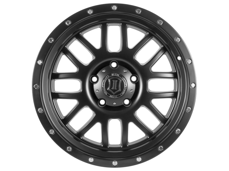ICON Alpha 20x9 8x170 0mm Offset 5in BS 125.2mm Bore Satin Black Wheel - GTR Auto