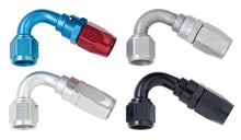 Load image into Gallery viewer, Fragola -16AN x 120 Degree Power Flow Hose End - Blue/Red
