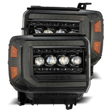 Load image into Gallery viewer, AlphaRex 14-18 GMC Sierra NOVA LED Proj Headlights Plnk Style Alpha Blk w/Activ Light/Seq Signal/DRL - GTR Auto