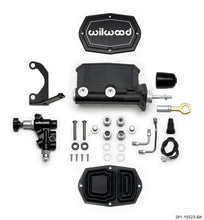 Load image into Gallery viewer, Wilwood Compact Tandem M/C - 15/16in Bore w/Bracket and Valve fits Mustang (Pushrod) - Black 261-15523-BK