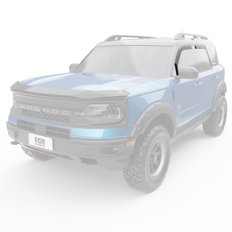 EGR 21-22 Ford Bronco Sport 4 Door In-Channel Window Visors - Dark Smoked (573561) - GTR Auto