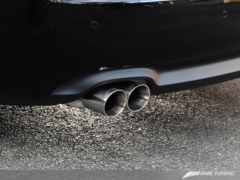 AWE Tuning Audi B8 A5 2.0T Touring Edition Single Outlet Exhaust - Polished Silver Tips - GTR Auto