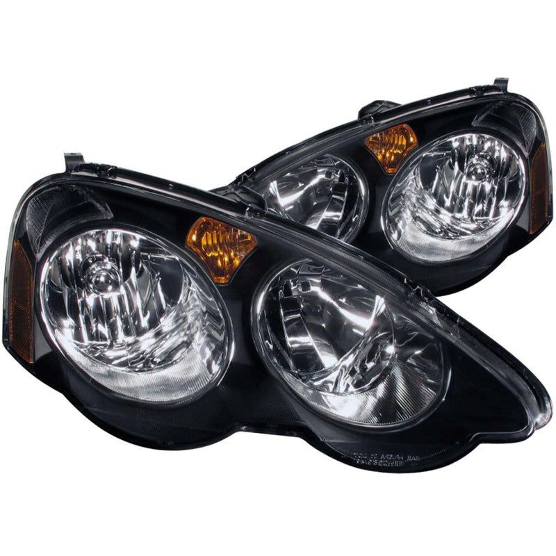 ANZO 2002-2004 Acura RSX Crystal Headlights Black - GTR Auto