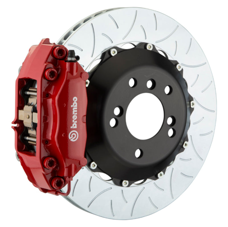 Brembo 16 98ster Spyder (Excl PCCB) Rr GT BBK 4Pis Cast 345x28 2pc Rotor Slotted Type3-Red 2P3.8058A2