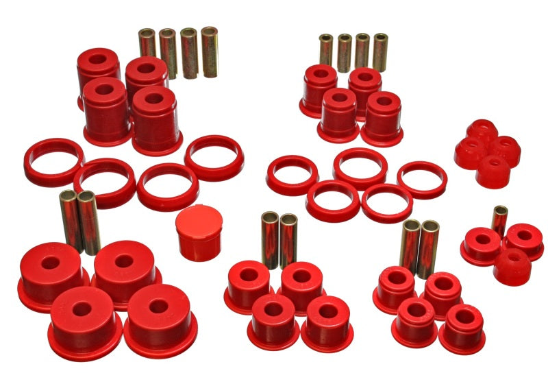 Energy Suspension 84-01 Jeep Cherokee/Wagoneer/Comanche Red Hyper-Flex Master Bushing Set - GTR Auto