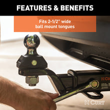 Load image into Gallery viewer, Curt 2.5in Cushion Hitch Trailer Ball w/ 1in Diameter Hole (Rated for 7500lbs)