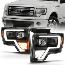 Load image into Gallery viewer, ANZO 2009-2013 Ford F-150 Projector Light Bar G4 Switchback Headlights Black Amber - GTR Auto