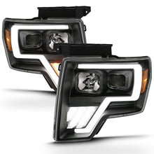 Load image into Gallery viewer, ANZO 2009-2013 Ford F-150 Projector Light Bar G4 Switchback Headlights Black Amber - GTR Auto